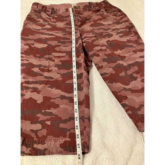 Duluth Trading - Size 12 Women Rootstock Gardening Capri Pink Camo Pedal Pushers - Picture 3 of 6